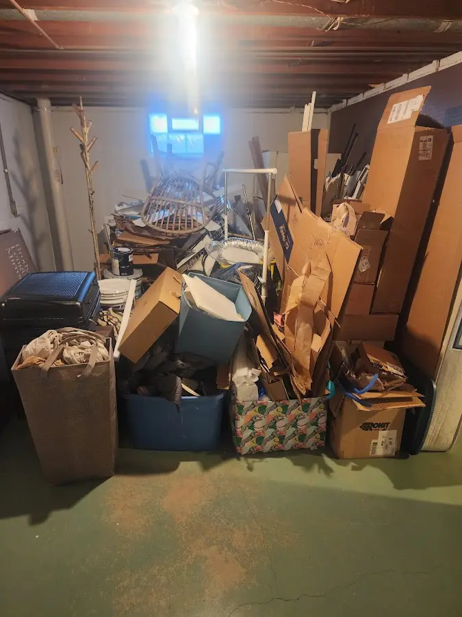 Roll-off dumpster container at job site for Cleanout Dumpster Rental in Lemmon Valley